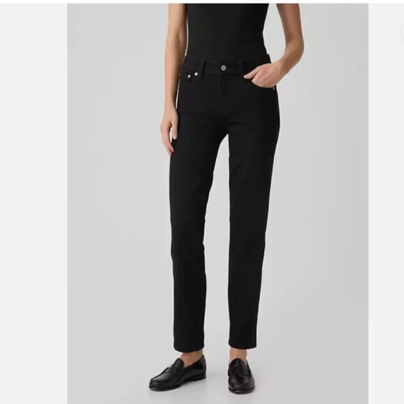 GAP 90's Mid Rise Classic Straight Black Wash Jeans Size 2/26 - RT $80 - #447128 - Picture 4 of 16